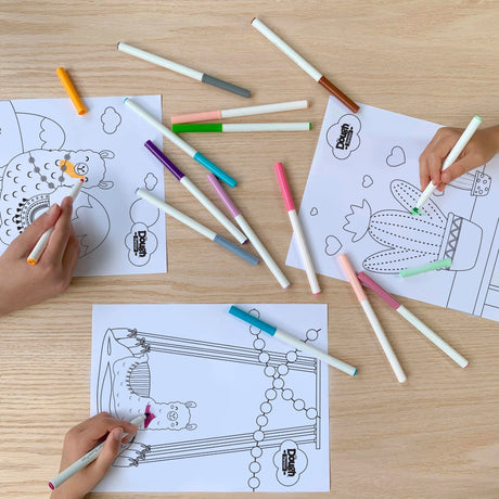 Llama Love Colouring Pages