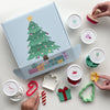 Christmas Playbox closed, children playing with dough, cutters, stamper