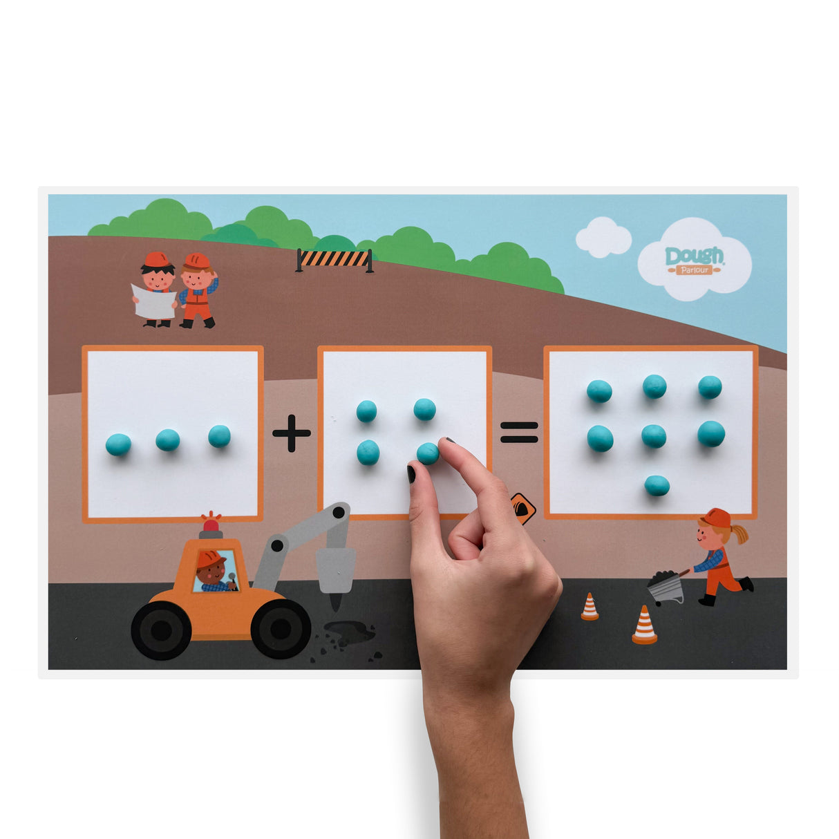 Construction Let's Dough Math™ Playmat