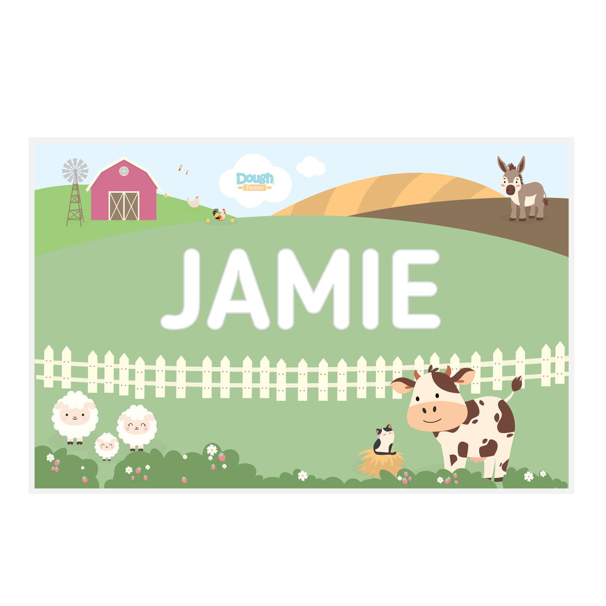 Farm Friends Personalized Playmat