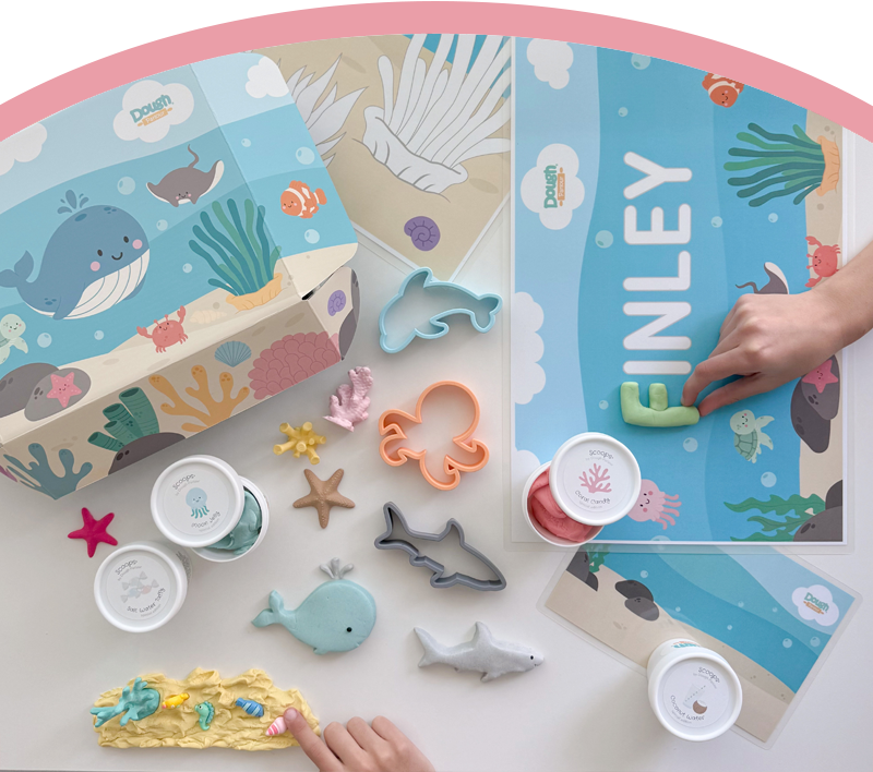 Fill their sensory bucket with the squishiest, softest dough.