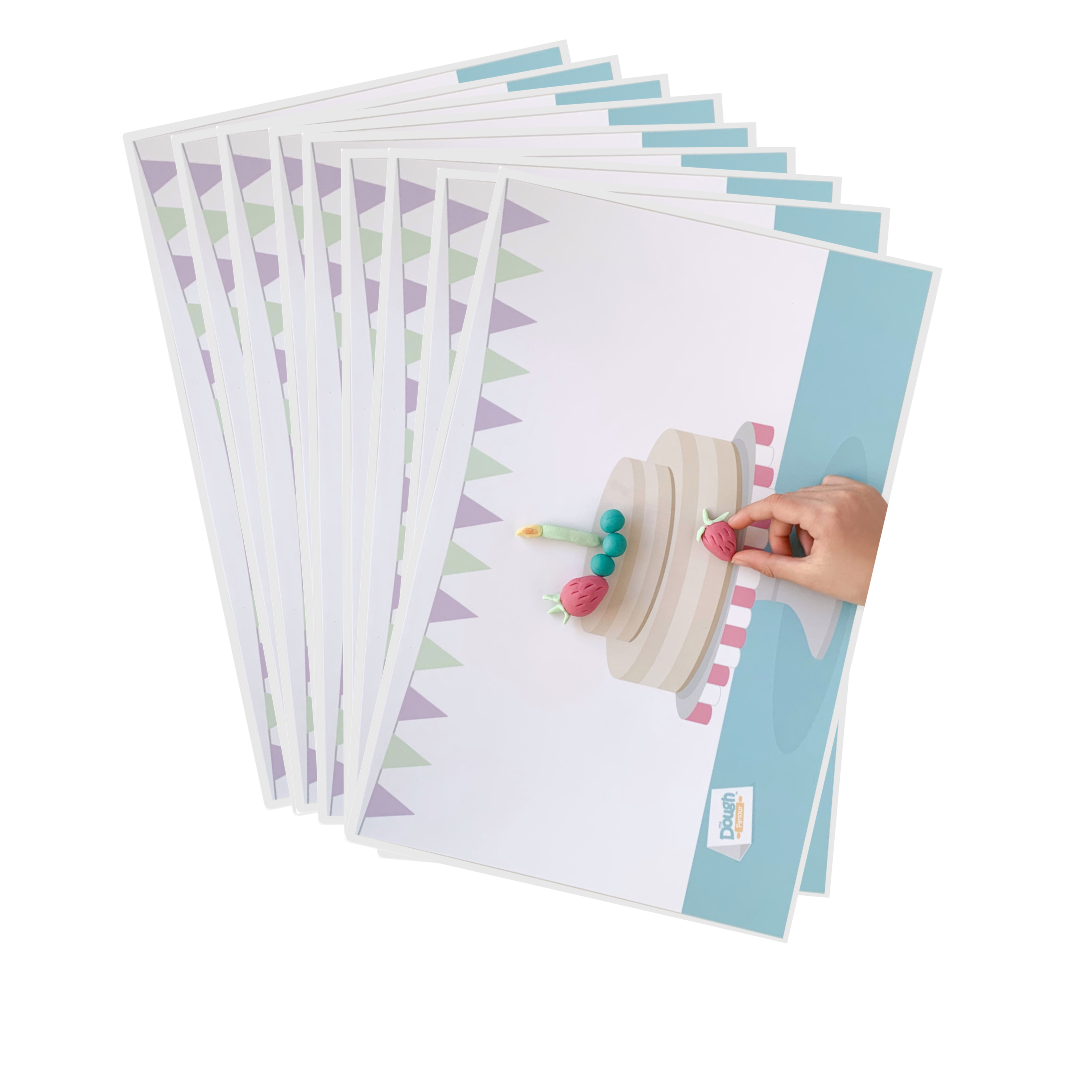 Birthday Playmats (Set of 10) - Large double sided play mat with cake ...