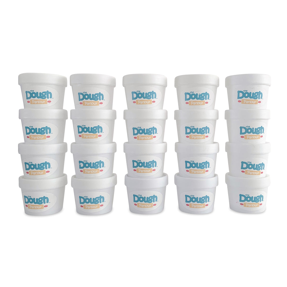 The Dough Parlour 20-piece Party Pack! Features 5 dough colors/scents of your choice